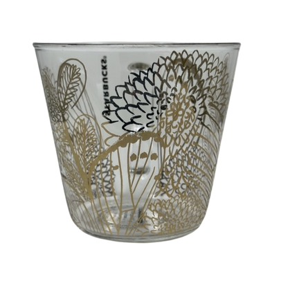 Gold Flowers And Butterflies 14oz Glass Mug 2019 Starbucks