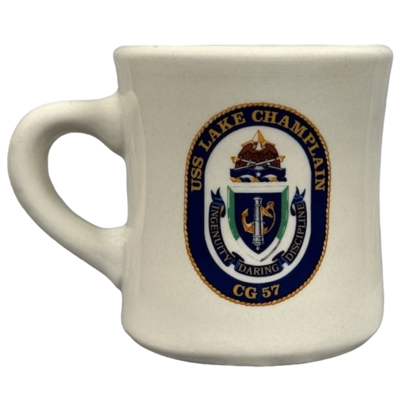 USS Lake Champlain CG 57 Ingenuity Daring Discipline United States Navy Mug Mil-Art China