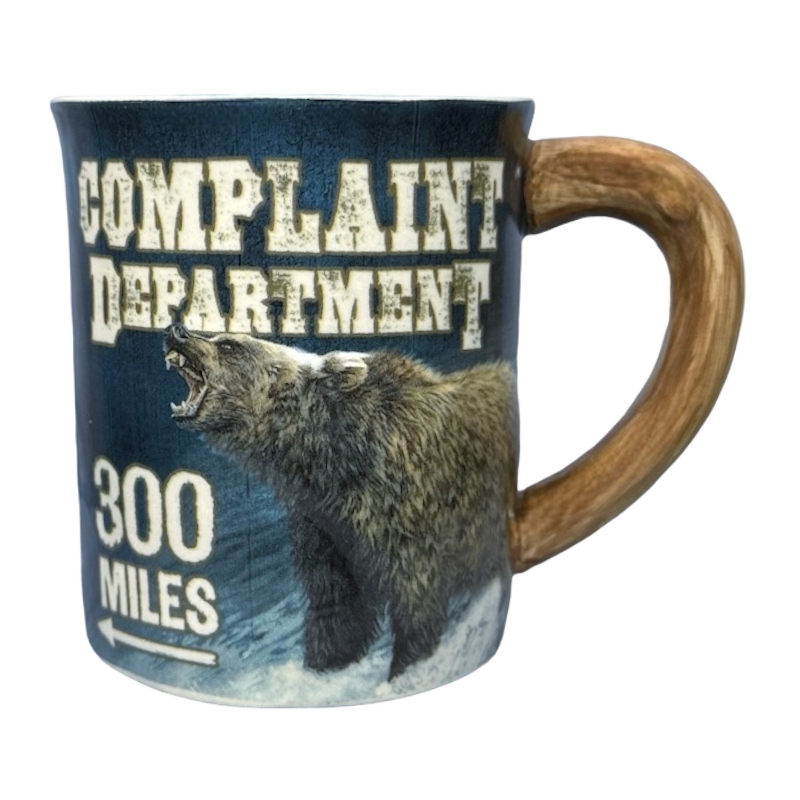 Fishing Lesson-Grizzly Bear Jon Ren Embossed Mug Wild Wings