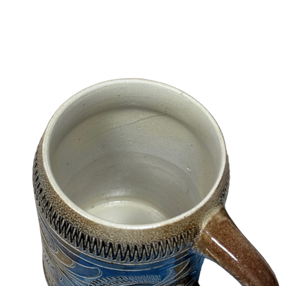 Abstract Salt Glaze Pottery Mug Handarbeit