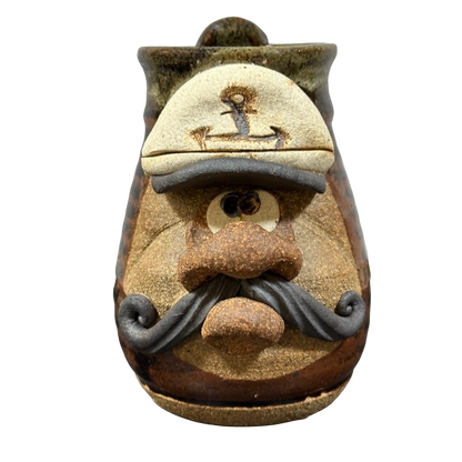 Ugly Face Pottery 3D Sailor Sea Captain Mug Robert Eakin Stoneware