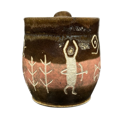 Southwest Petroglyphs Pat & Olin Powers Signed Pottery Mug