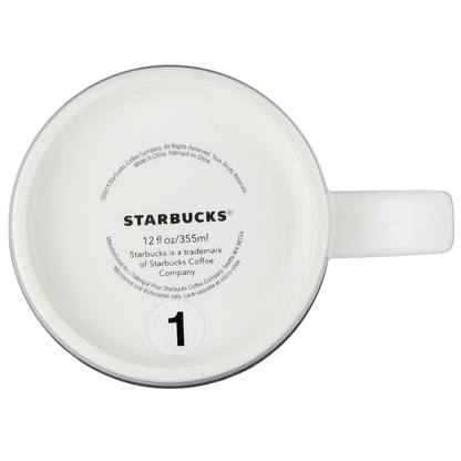 Etched Siren Tall White 12oz Mug 2015 Starbucks