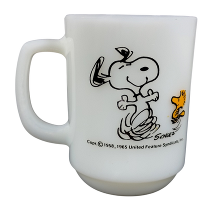 Fire King Snoopy Woodstock At Times Life Is Pure Joy Mug Anchor Hocking