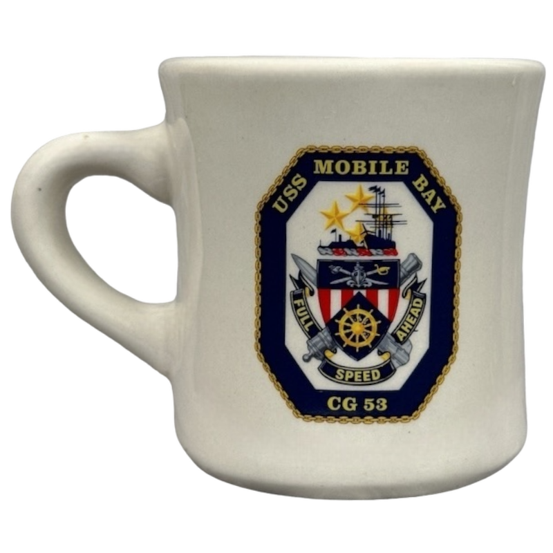 USS Mobile Bay CG-53 United States Navy Mug Mil-Art China