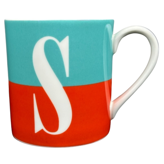 Kate Spade What's In A Name Letter "S" Monogram Initial Mug Lenox