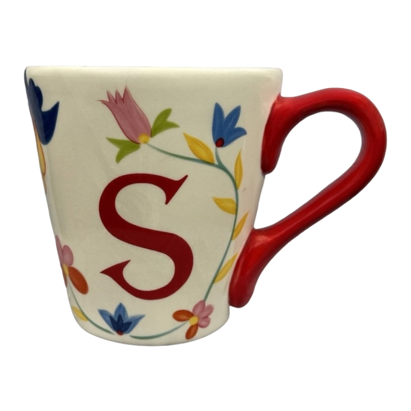 Floral Letter "S" Monogram Initial Mug World Market