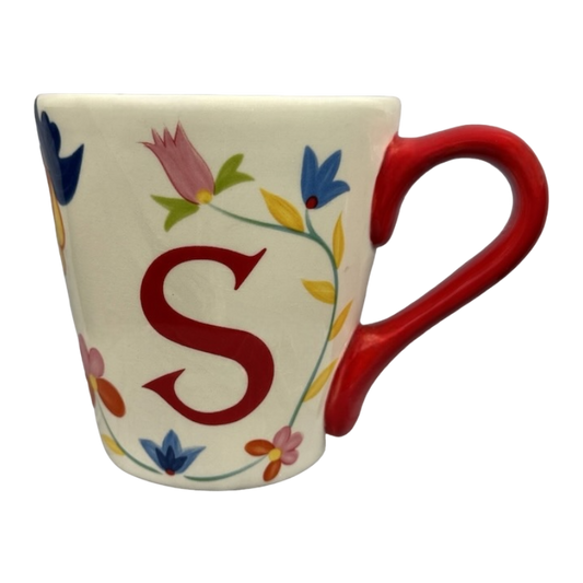 Floral Letter "S" Monogram Initial Mug World Market