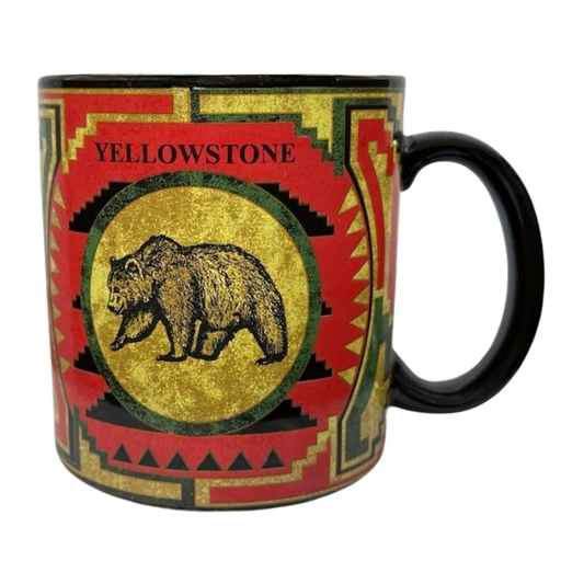 Yellowstone National Park Bear Tribal Print Jumbo Mug