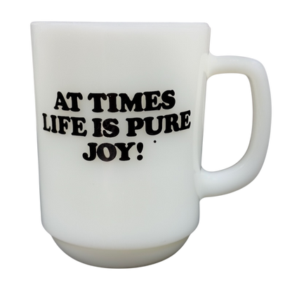 Fire King Snoopy Woodstock At Times Life Is Pure Joy Mug Anchor Hocking