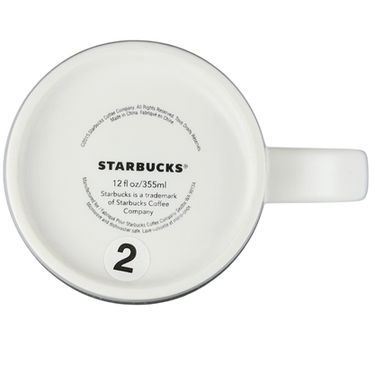 Etched Siren Tall White 12oz Mug 2015 Starbucks