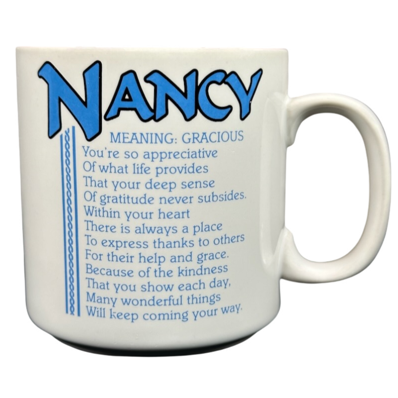 NANCY Poetry Name Pink Interior Mug Papel