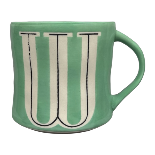 Colorway Hand Painted Letter "W" Monogram Initial Mug Anthropologie