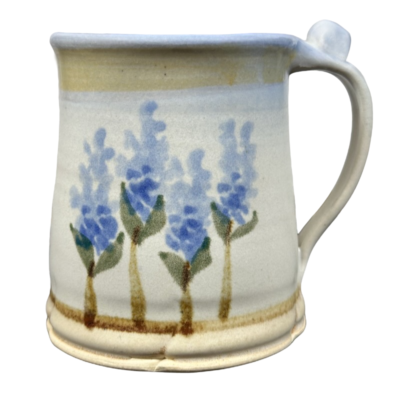 Bluebonnets Floral Pottery Mug Salado Pottery