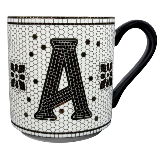 Margot Tiled Letter "A" Monogram Initial Mug Anthropologie