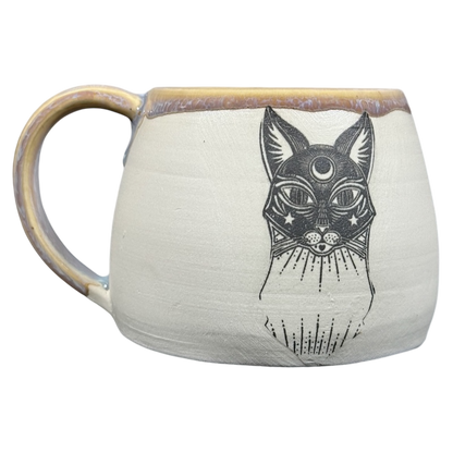 Celestial Cat Pottery Mug Mountain Love Pottery