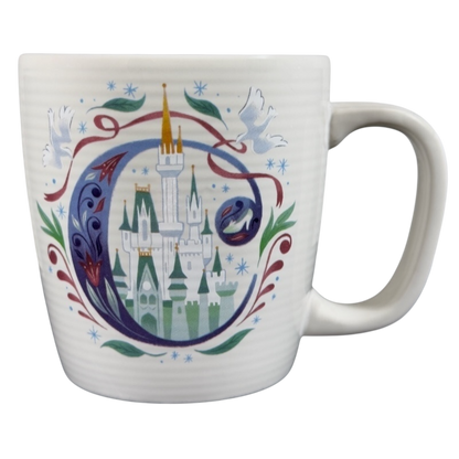 "C" Is For Cinderella's Castle ABC Letters Monogram Initial Cream Mug Disney Parks