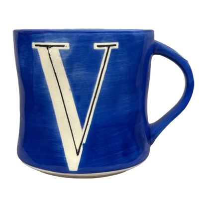 Colorway Hand Painted Letter "V" Monogram Initial Mug Anthropologie