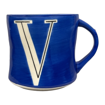 Colorway Hand Painted Letter "V" Monogram Initial Mug Anthropologie