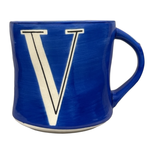 Colorway Hand Painted Letter "V" Monogram Initial Mug Anthropologie