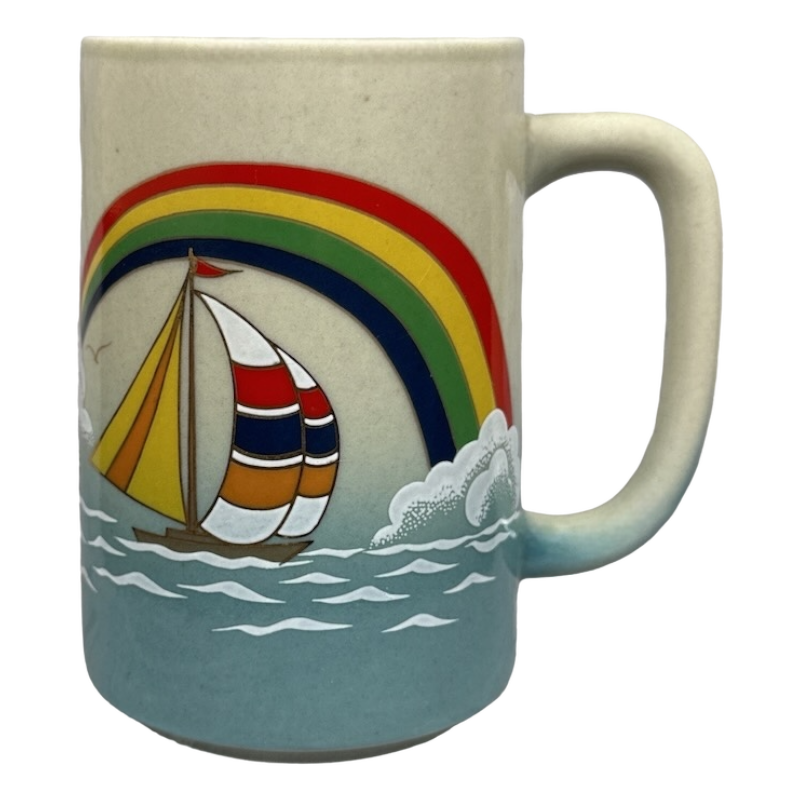 Sailboats Under A Rainbow Large Mug Otagiri