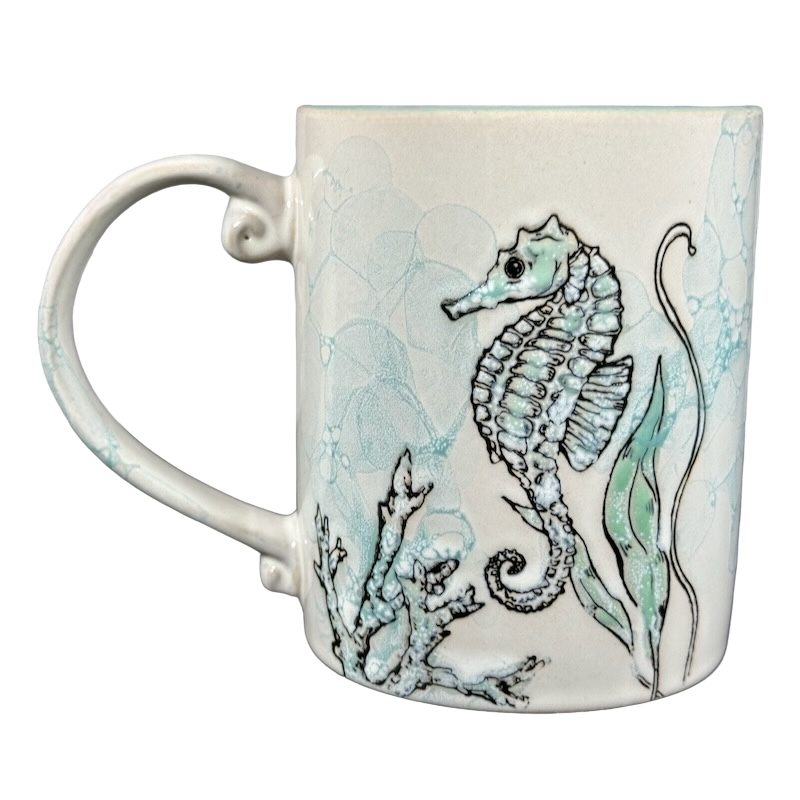 Sea Cove Island Seahorse Etched Mug Spectrum Designz