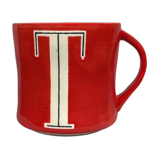Colorway Hand Painted Letter "T" Monogram Initial Mug Anthropologie