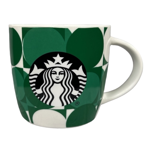 Siren With Green And White Polka Dots 14oz Mug Starbucks