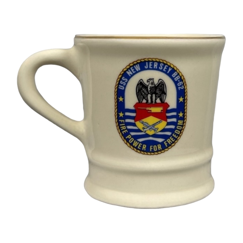 USS New Jersey BB-62 Fire Power For Freedom United States Navy Mug Mil-Art China