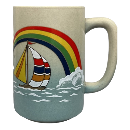 Sailboats Under A Rainbow Large Mug Otagiri