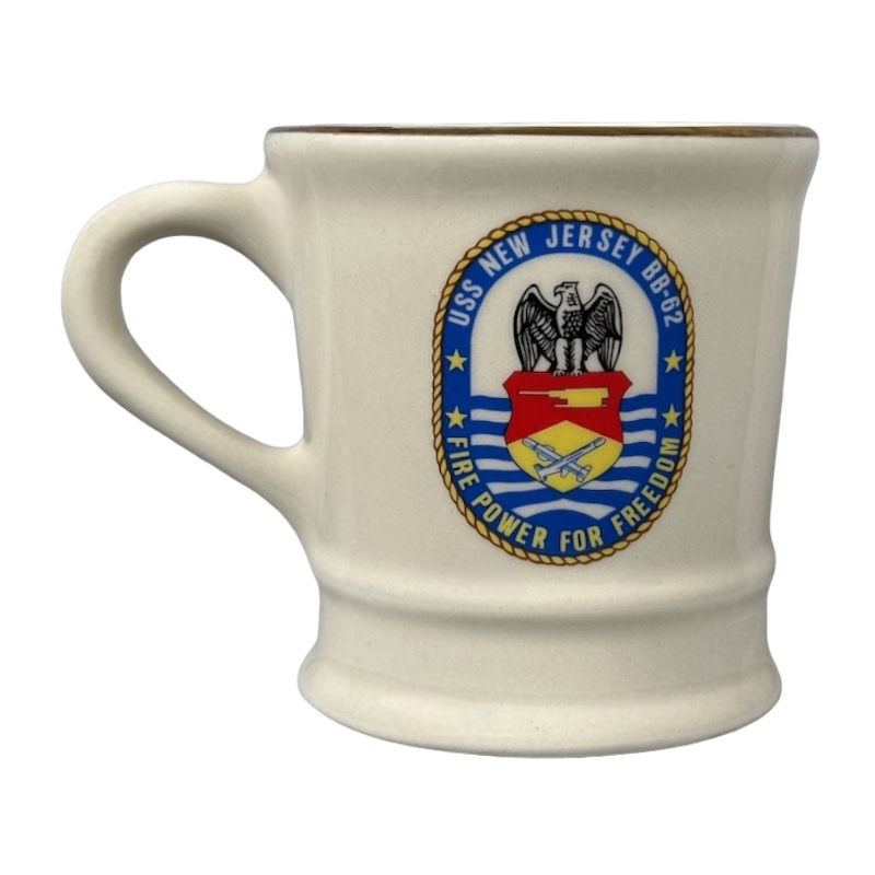 USS New Jersey BB-62 Fire Power For Freedom United States Navy Mug Mil-Art China