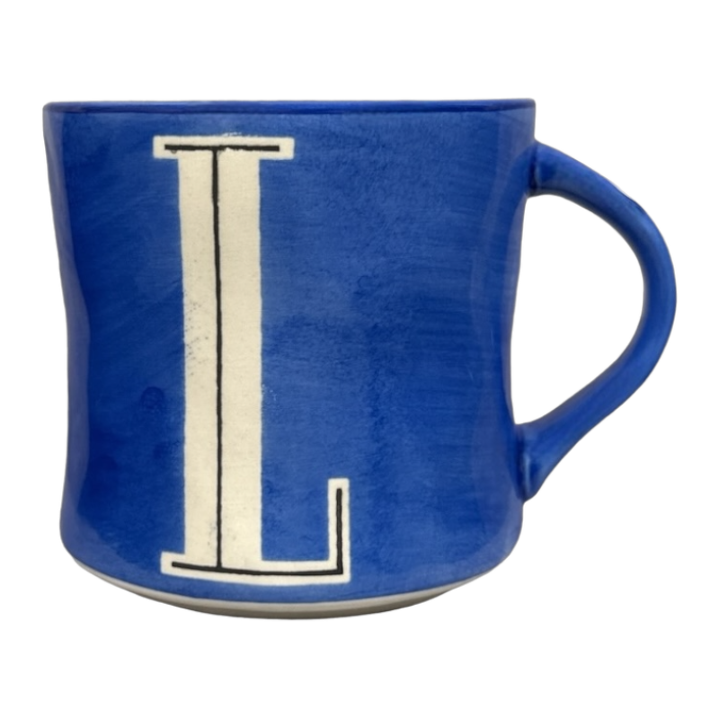 Colorway Hand Painted Letter "L" Monogram Initial Mug Anthropologie