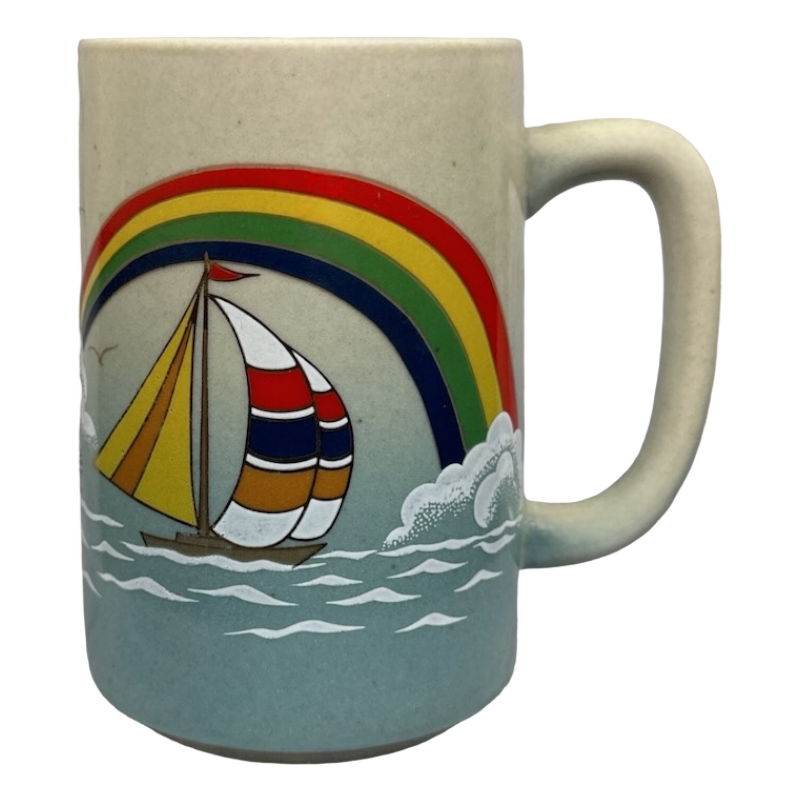 Sailboats Under A Rainbow Large Mug Otagiri