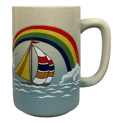 Sailboats Under A Rainbow Large Mug Otagiri