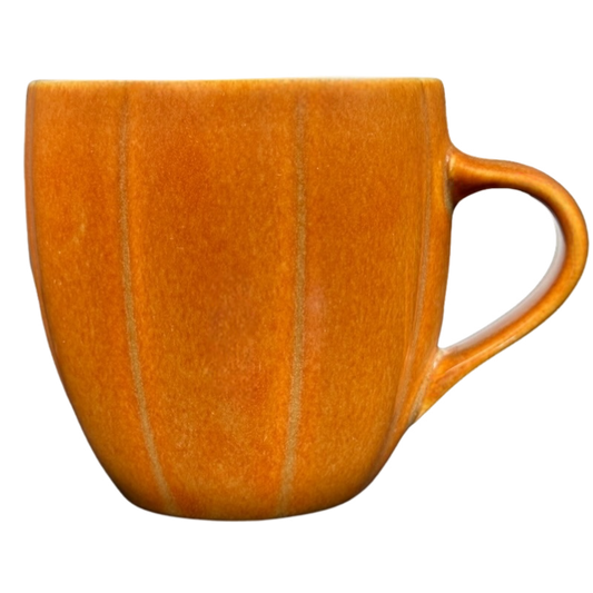 Pumpkin Shaped Ribbed Orange Mug Starbucks