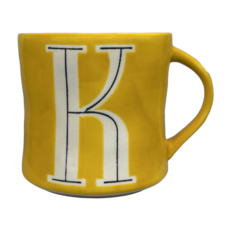 Colorway Hand Painted Letter "K" Monogram Initial Mug Anthropologie