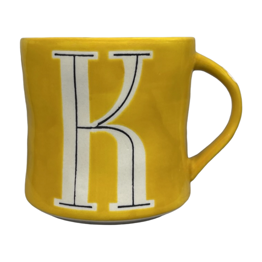 Colorway Hand Painted Letter "K" Monogram Initial Mug Anthropologie