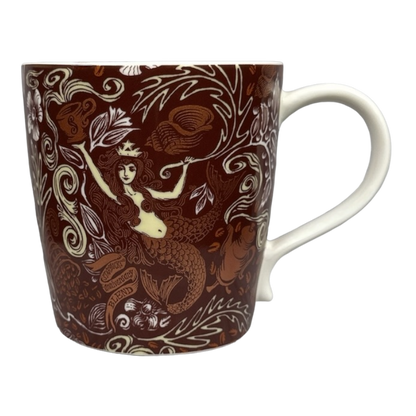 Bronze Siren Seashells And Flowers Anniversary 12oz Mug 2008 Starbucks