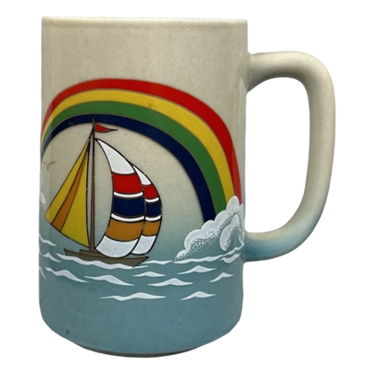 Sailboats Under A Rainbow Large Mug Otagiri