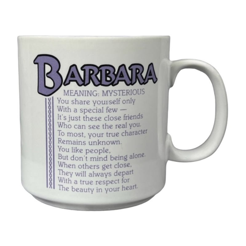 BARBARA Poetry Name Purple Interior Mug Papel