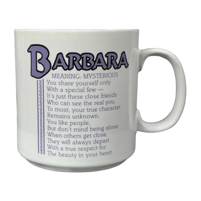 BARBARA Poetry Name Purple Interior Mug Papel