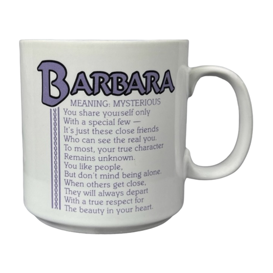 BARBARA Poetry Name Purple Interior Mug Papel