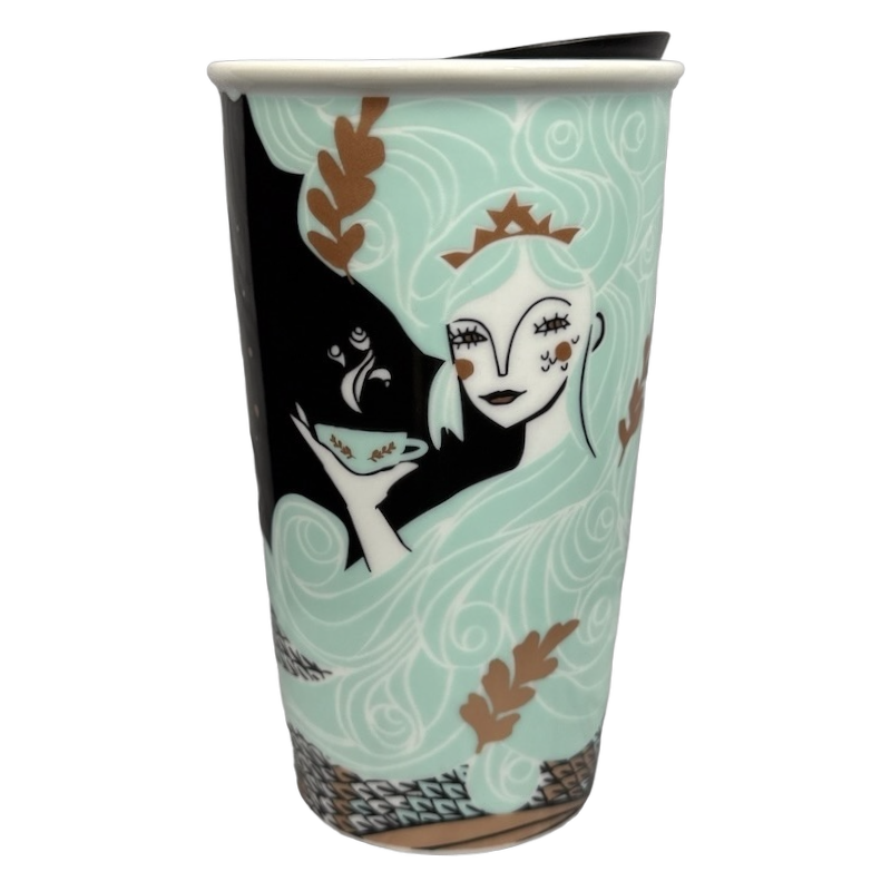 Wavy Green Siren Holiday 12oz Tumbler Starbucks