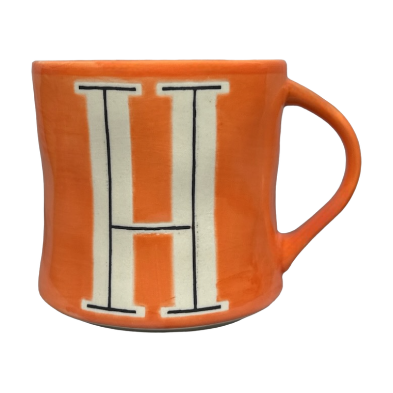 Colorway Hand Painted Letter "H" Monogram Initial Mug Anthropologie