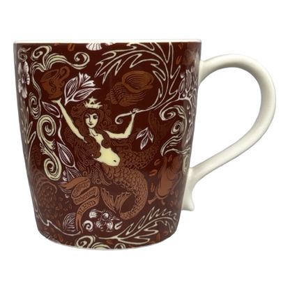 Bronze Siren Seashells And Flowers Anniversary 12oz Mug 2008 Starbucks