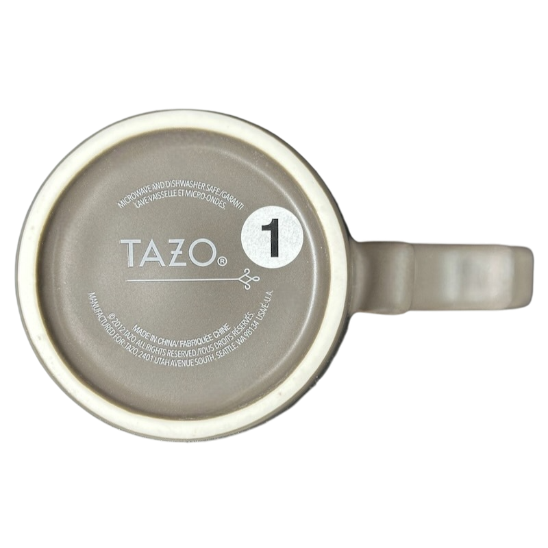 Rococo Scroll Handle Slate Gray Mug Starbucks Tazo