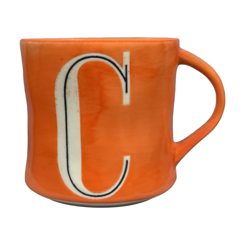 Colorway Hand Painted Letter "C" Monogram Initial Mug Anthropologie