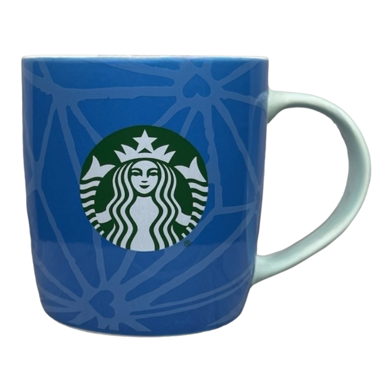 Blue Web With Hearts 11oz Mug 2022 Starbucks