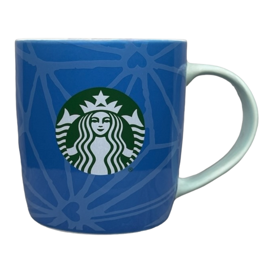 Blue Web With Hearts 11oz Mug 2022 Starbucks