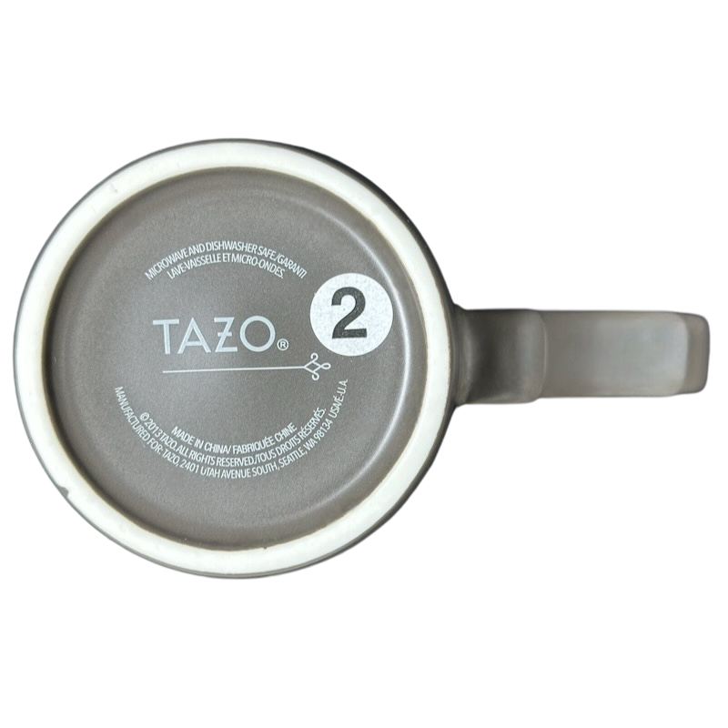 Rococo Scroll Handle Slate Gray Mug Starbucks Tazo